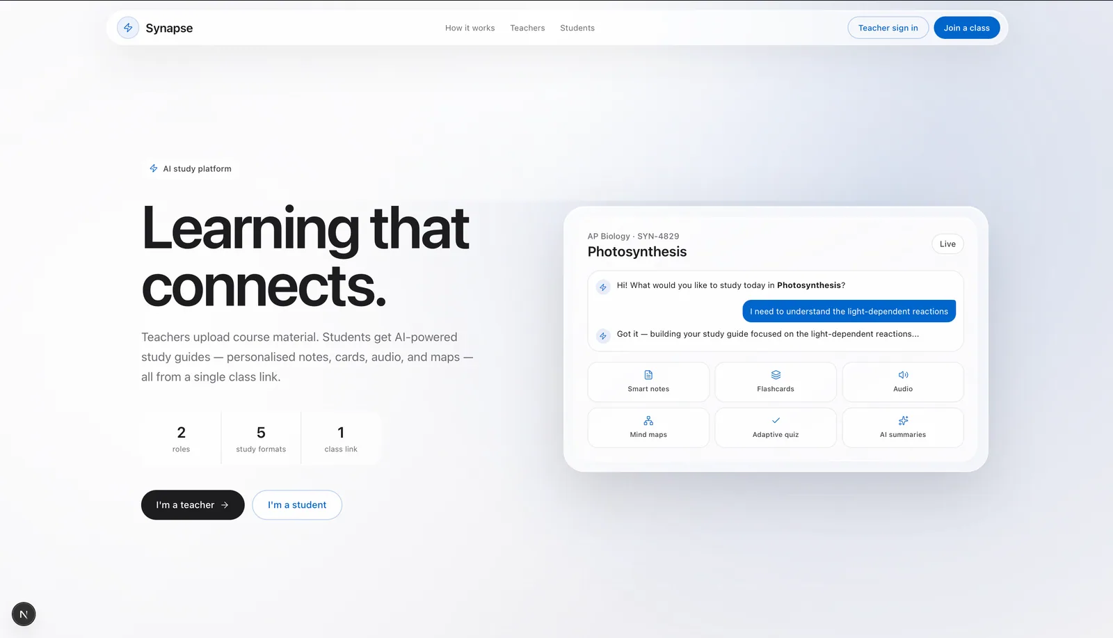 Synapse, at a glance